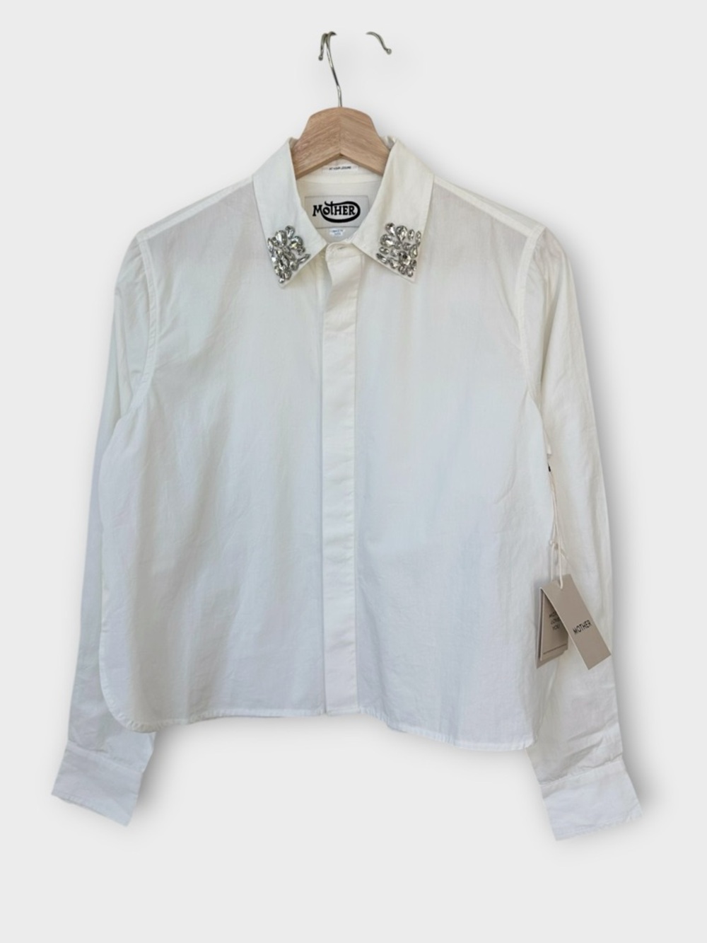 NWT MOTHER The Honor Long‎ Sleeve Gem Collar Shirt